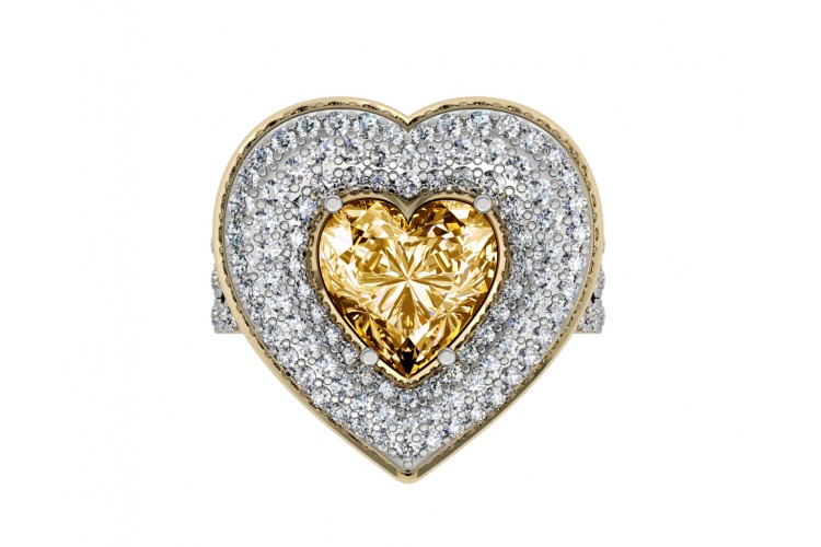 Juliet Golden Topaz Heart Ring